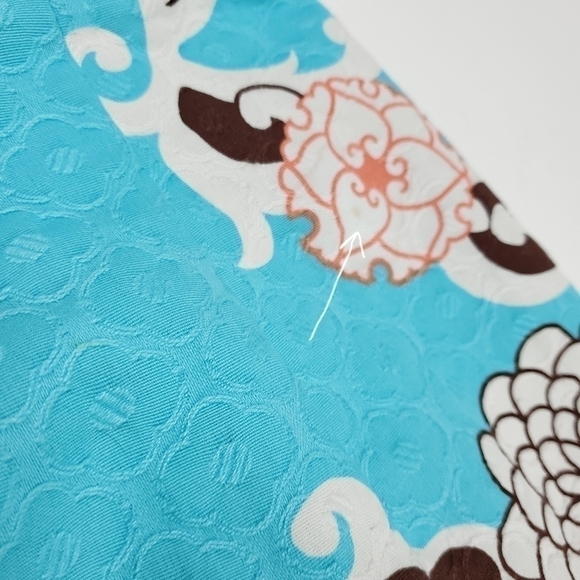 Trina Turk Turquoise Brown Floral Sundress Sz 2 - Picture 14 of 14